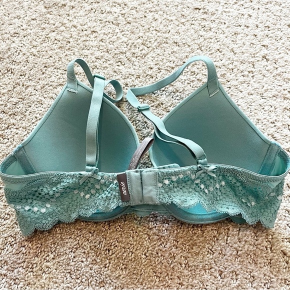 Aerie Bra 32B T-Shirt Bra Everyday Lace Trim Tan Black Green Push Up Lot 3x - Picture 5 of 15